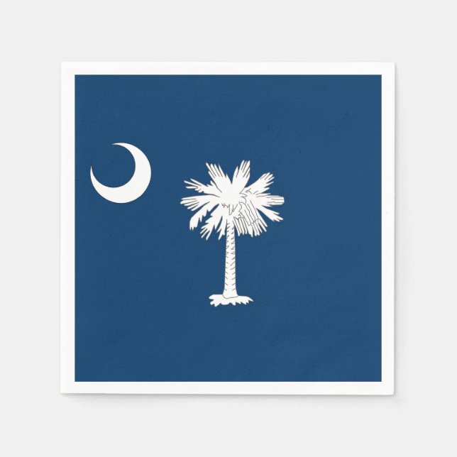 Patriotic paper napkins with South Carolina flag (Front)