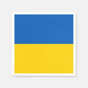 Patriotic paper napkins with Ukraine flag