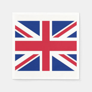 Patriotic paper napkins with United Kingdom flag