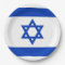 Patriotic paper plate with flag of Israel