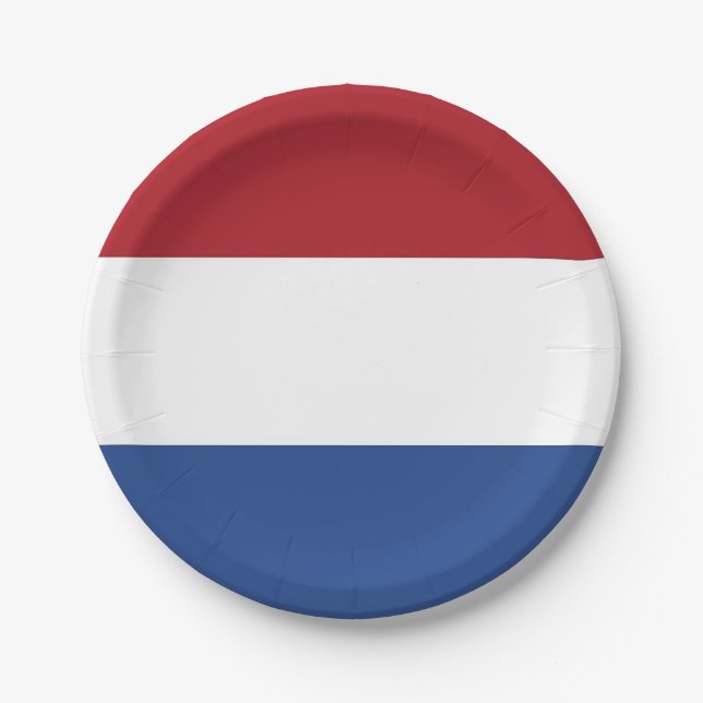 Patriotic paper plate with flag of Netherlands (Front)