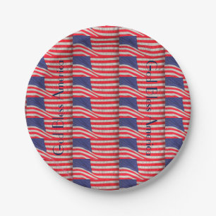Patriotic Paper Plates, God Bless America Plate