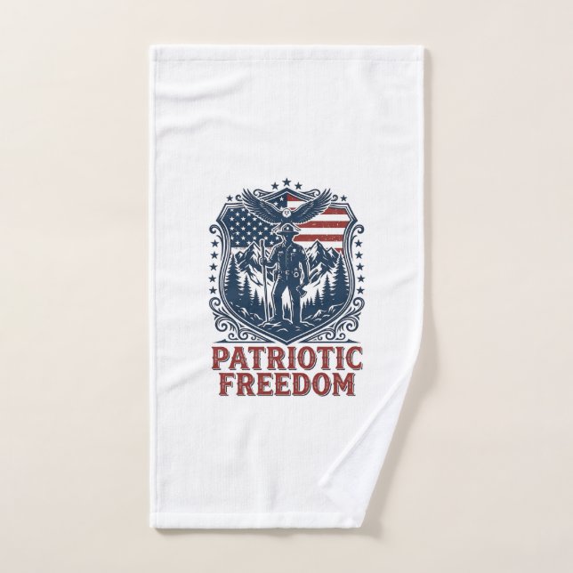 Patriotic Park Ranger Vector Graphic Tee_1 Hand Towel (Hand Towel)