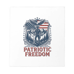 Patriotic Park Ranger Vector Graphic Tee_1 Notepad