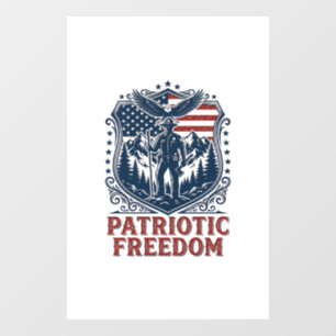 Patriotic Park Ranger Vector Graphic Tee_1 Window Cling