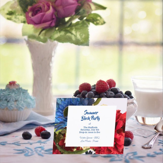 Patriotic Party Invitation Postcard (Creator Uploaded)