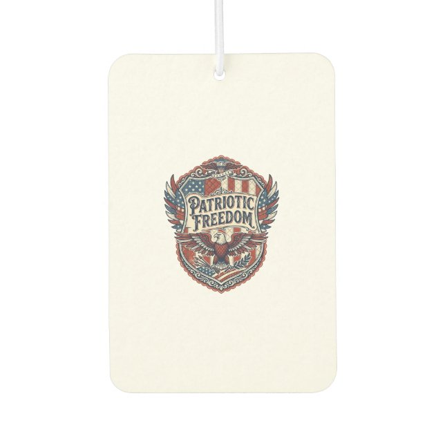 Patriotic Patchwork Artist Air Freshener (Front)