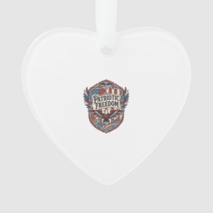 Patriotic Patchwork Artist Ornament