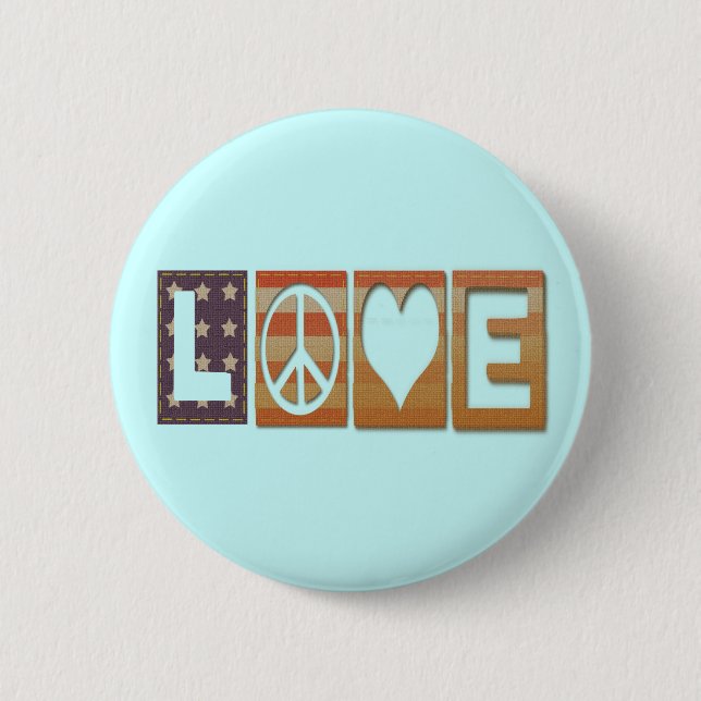 Patriotic Peace Button (Front)