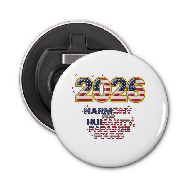 Patriotic Peace Decal Bottle Opener (Front)