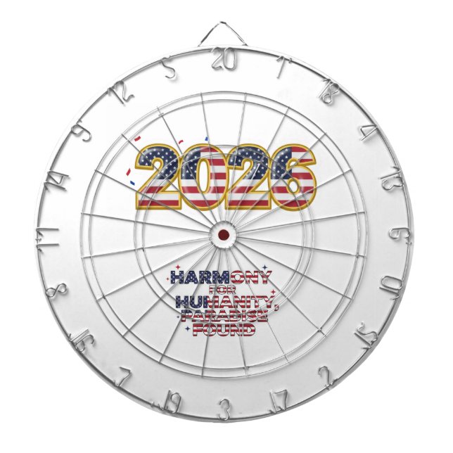 Patriotic Peace Decal Dartboard (Front)