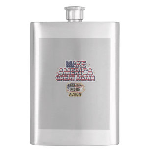 Patriotic Peace Decal Hip Flask