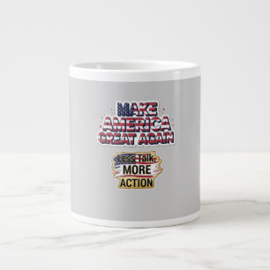 Patriotic Peace Decal Large Coffee Mug