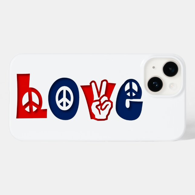 Patriotic Peace LOVE  Case-Mate iPhone Case (Back (Horizontal))