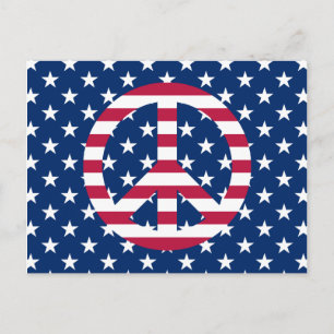 Patriotic Peace Postcard
