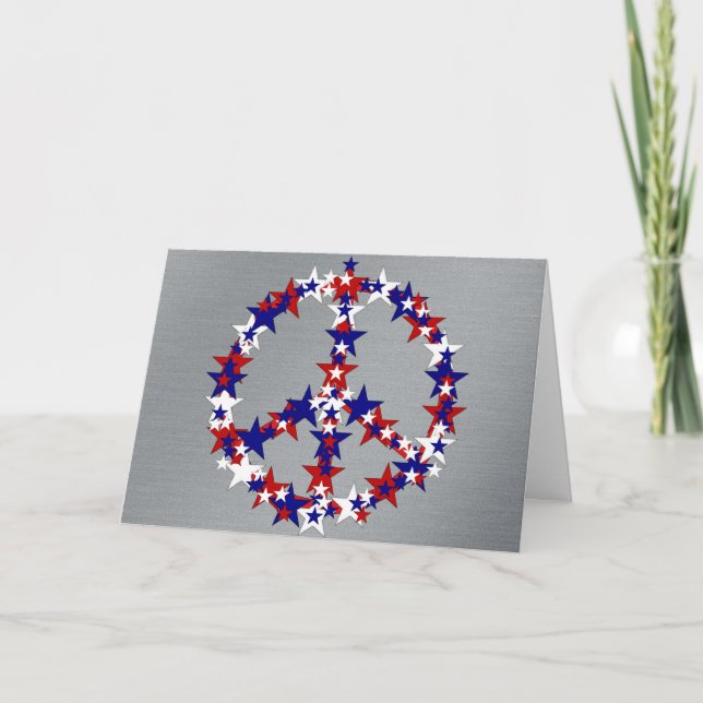 Patriotic Peace Sign Card (Front)