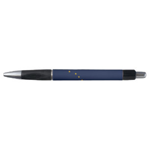 Patriotic Pen with flag of Alaska State, U.S.A.