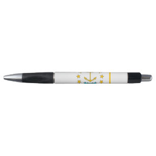 Patriotic Pen with flag of Rhode Island, USA