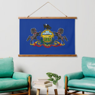 Patriotic Pennsylvania Tapestry, Pennsylvania Flag Hanging Tapestry