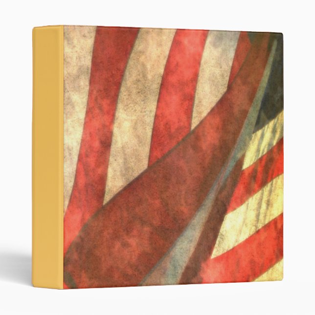 Patriotic Personzlized American Flag 1" Binder (Front/Spine)