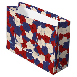 Patriotic Petunias Large Gift Bag