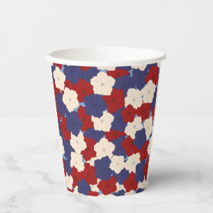 Patriotic Petunias Paper Cups