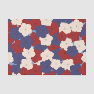 Patriotic Petunias Tissue Paper