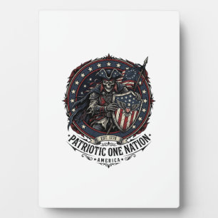 Patriotic Phantom Patriot Horror Monster Patriot 4 Plaque