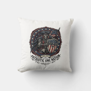Patriotic Phantom Patriot Horror Monster Patriot 4 Throw Pillow
