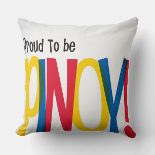 Patriotic Philippine Pinoy Throw Pillow