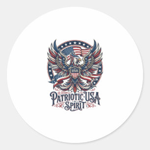 Patriotic Phoenix Hybrid Patriot Animal Hybrid Pat Classic Round Sticker