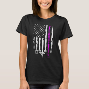 Patriotic Physician Associate USA Flag PA Nurses W T-Shirt