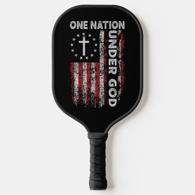Patriotic Pickleball Paddle: One Nation Under God Pickleball Paddle (Front)