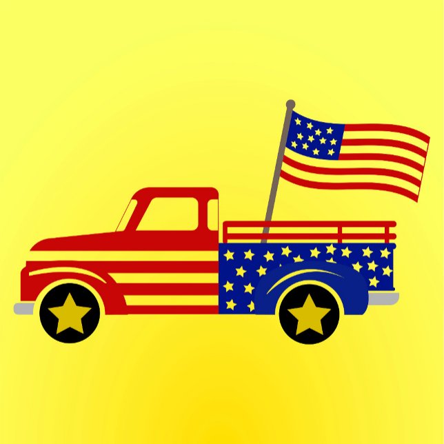 Patriotic Pickup Truck  Mouse Pad ("Patriotic pickup power for your desk")