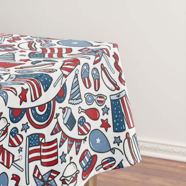 Patriotic picnic pattern  tablecloth (In Situ)