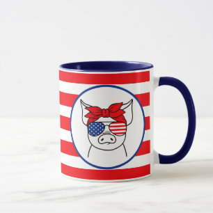 Patriotic Pig Mug