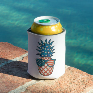 Patriotic Pineapple 250th Anniversary 4th Of July Can Cooler