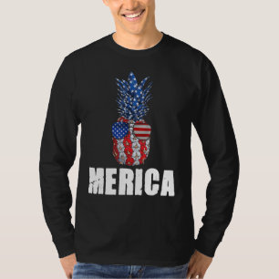 Patriotic Pineapple 4th Of July America Usa Flag 1 T-Shirt
