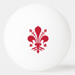 Patriotic ping pong ball with Flag of Florence