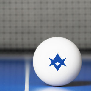 Patriotic ping pong ball with Flag of Toyota City