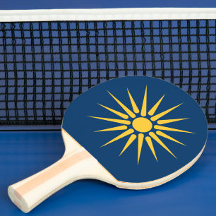 Patriotic, ping pong paddle with Flag of Macedonia