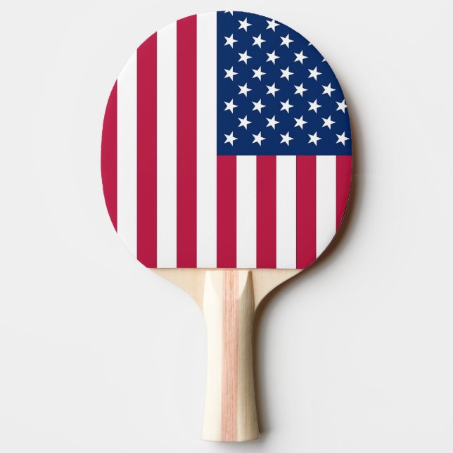 Patriotic, ping pong paddle with Flag of USA (Back)