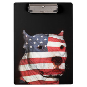 Patriotic pitbull clipboard
