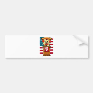 patriotic pizza vote for me bumper sticker