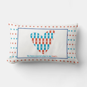 Patriotic Place In Heart, Support Encouragement Lumbar Pillow