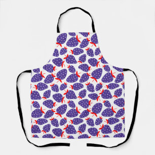 Patriotic Plaid Strawberry Apron