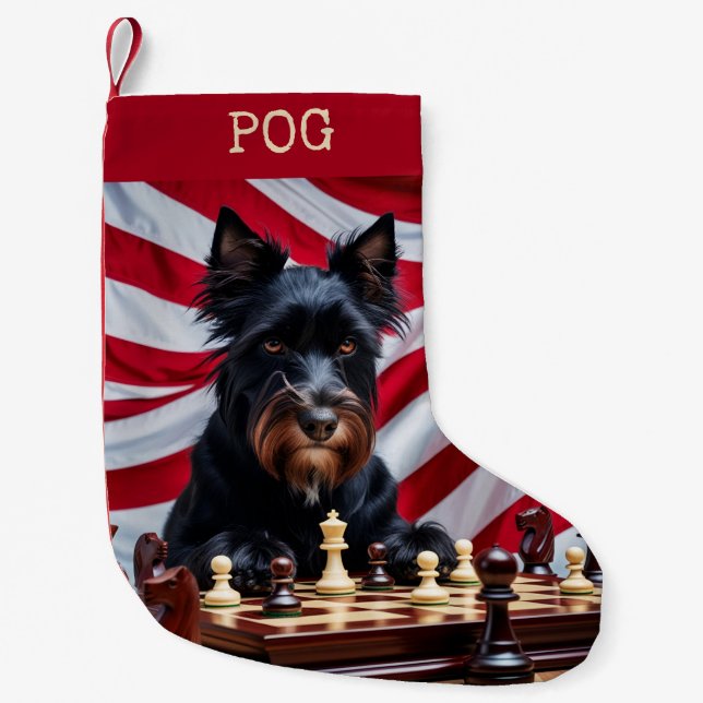 Patriotic Pog Small Christmas Stocking (Front)