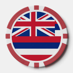 Patriotic poker chips with Flag Of Hawaii