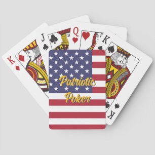 Patriotic Poker Night American Flag Personalized Playing Cards