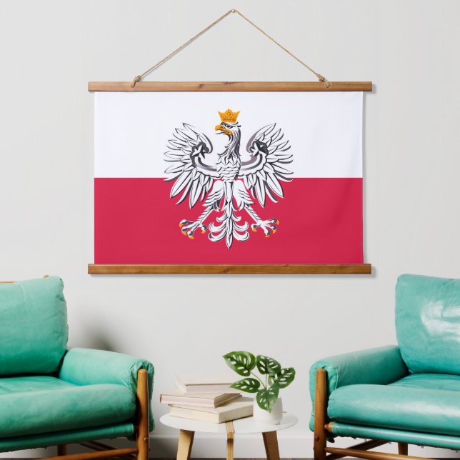 Patriotic Poland Tapestry, Eagle, Polish Flag Hanging Tapestry (Living Room)